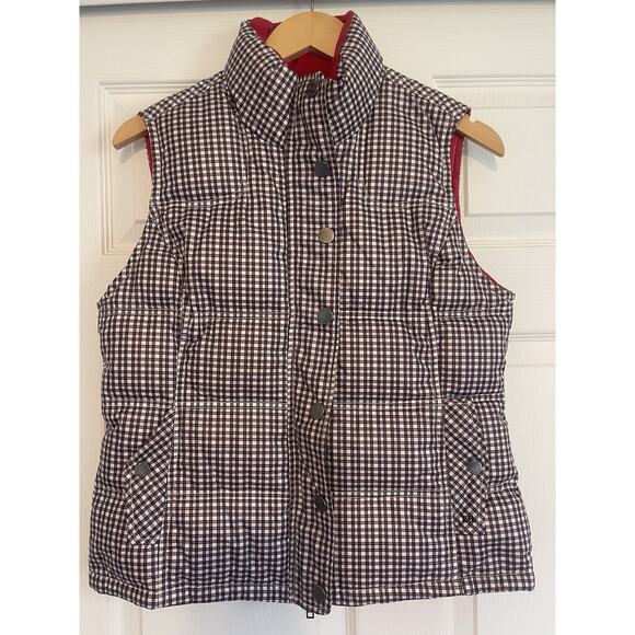 Tommy Hilfiger | Women's Size Med | Quilted Puffer Vest Red Polyester‎ Zip Snap - Picture 1 of 8